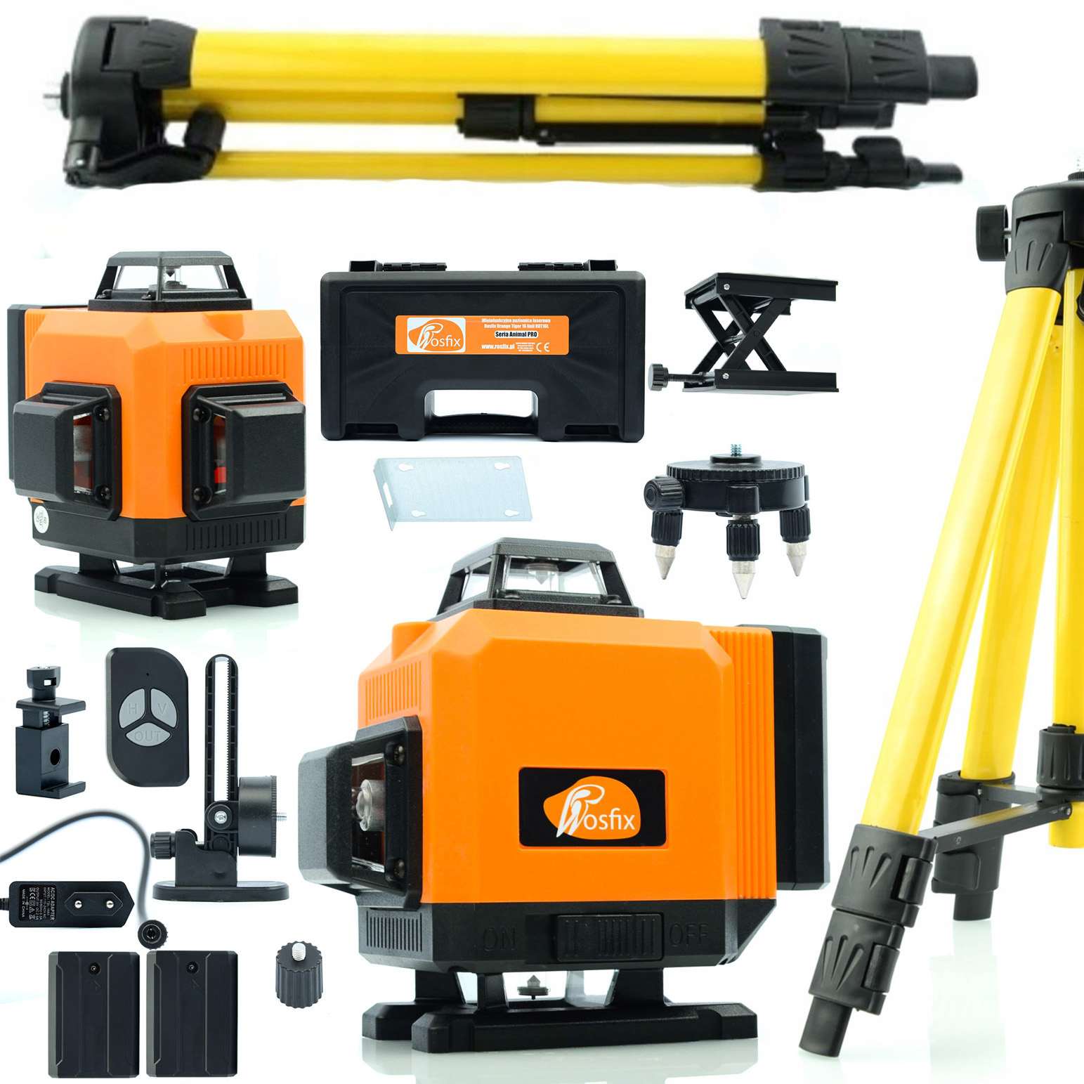 Rosfix Zestaw Laser Krzyżowy Poziomica 360 - Profesjonalne Narzędzie Pomiarowe