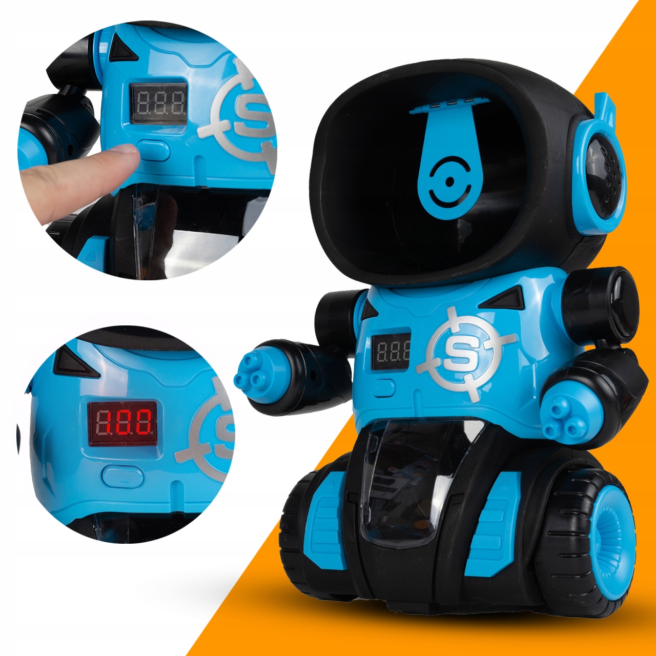 ROBOT GRA STRZELANIE DO CELU PISTOLET LICZNIK LCD Szerokość produktu 20 cm
