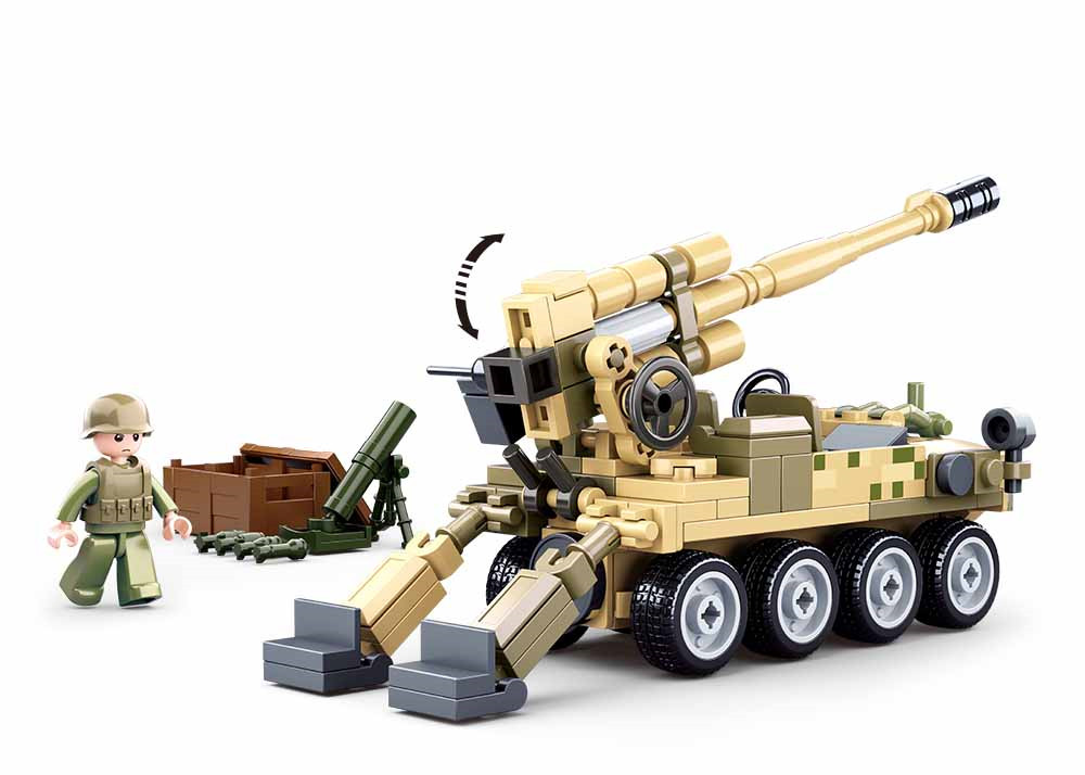 Klocki Wojsko Armata Samobieżne Działo Polowe RAK TOMDORIX