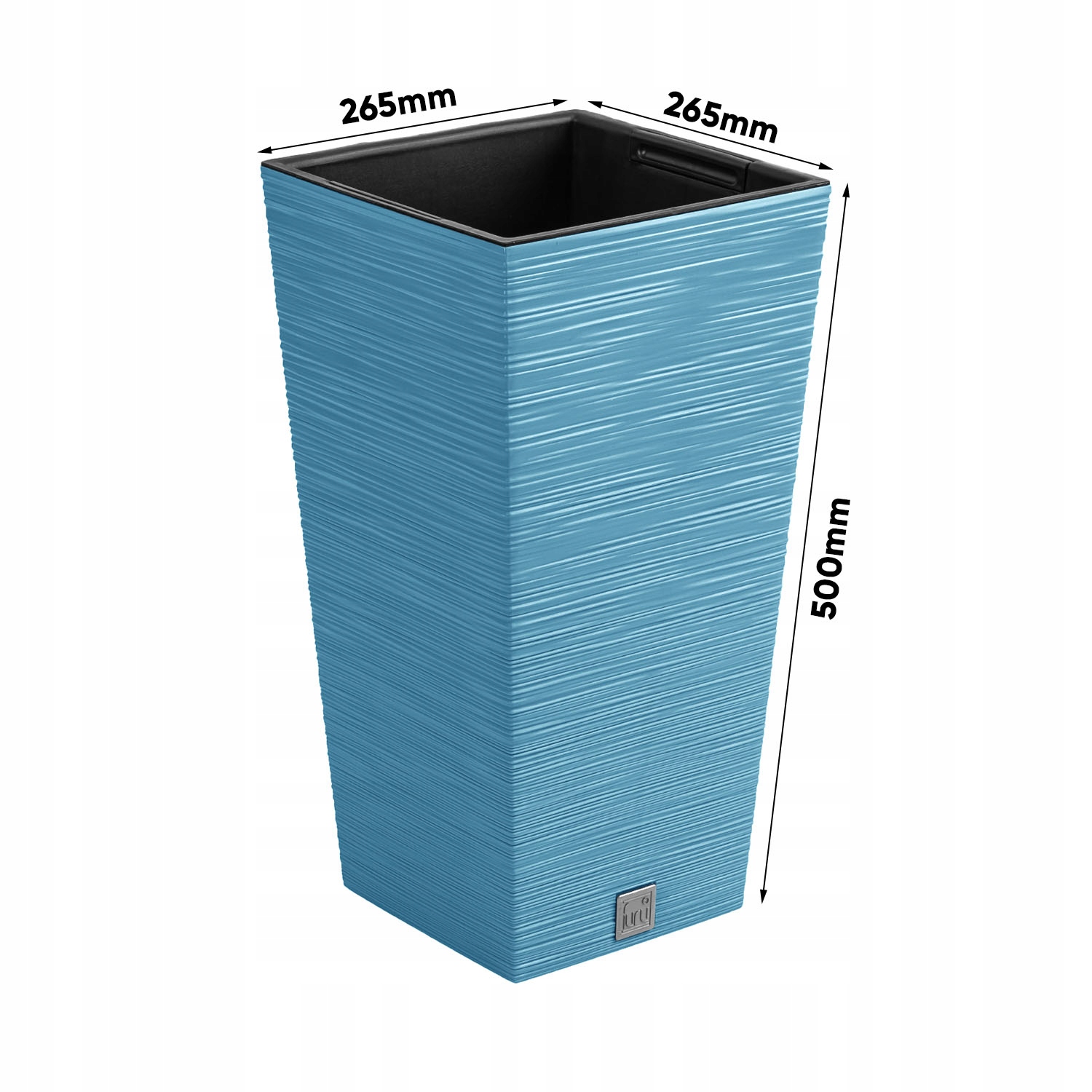 Doniczka na kwiaty Donica Furu DFSH265 Niebieska Kolor odcienie niebieskiego