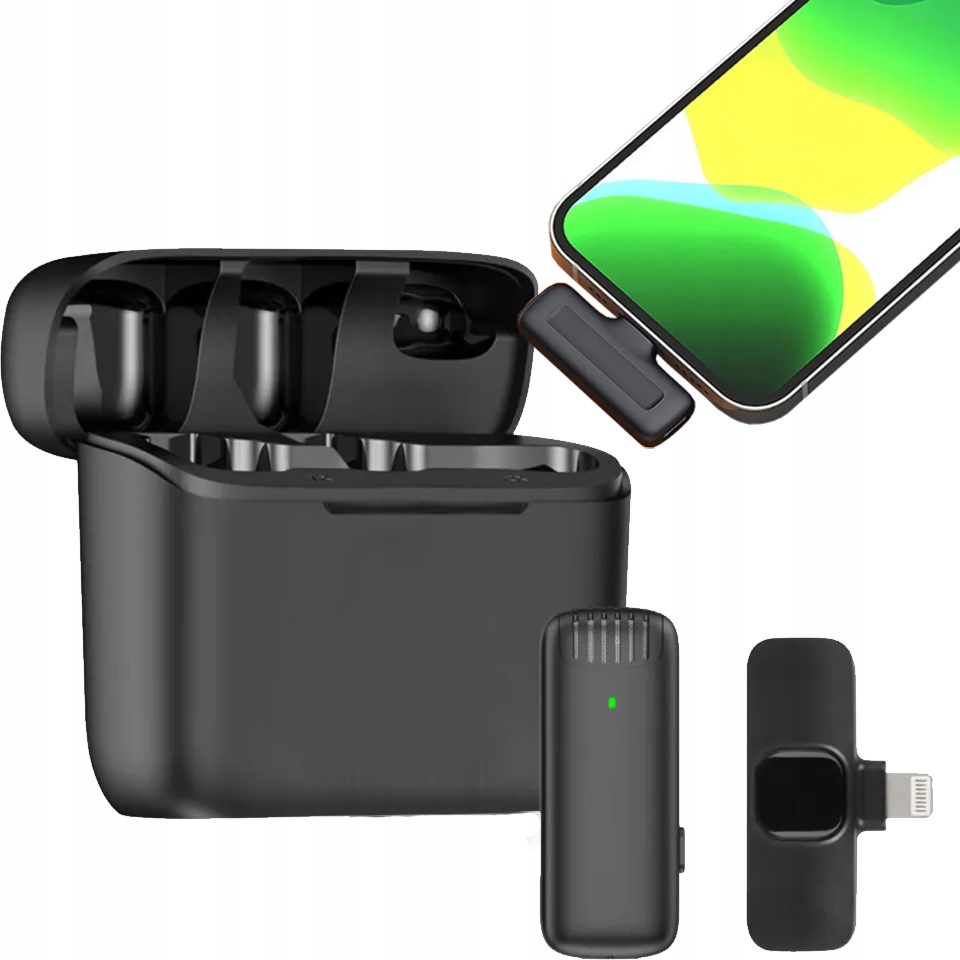 Mikrofon Spreest BEZPRZEWODOWY MIKROFON KRAWATOWY LIGHTNING IOS STREAMING LIVE VLOG – Profesjonalna jakość dźwięku