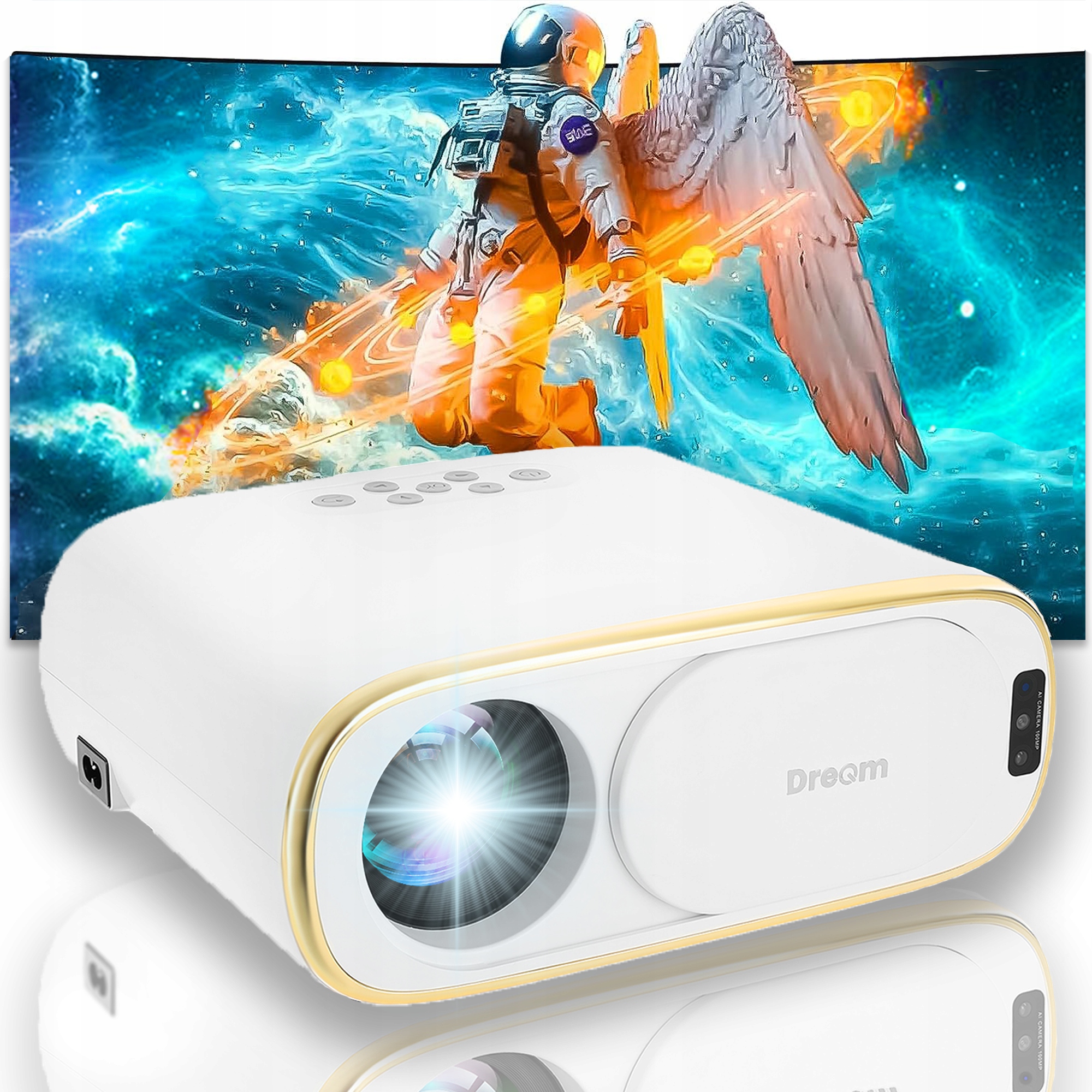Projektor DRMZ PROJEKTOR RZUTNIK FULL HD 4K 10000LM ANDROID WIFI BLUETOOTH KONTRAST 3000:1 – Twoje domowe kino