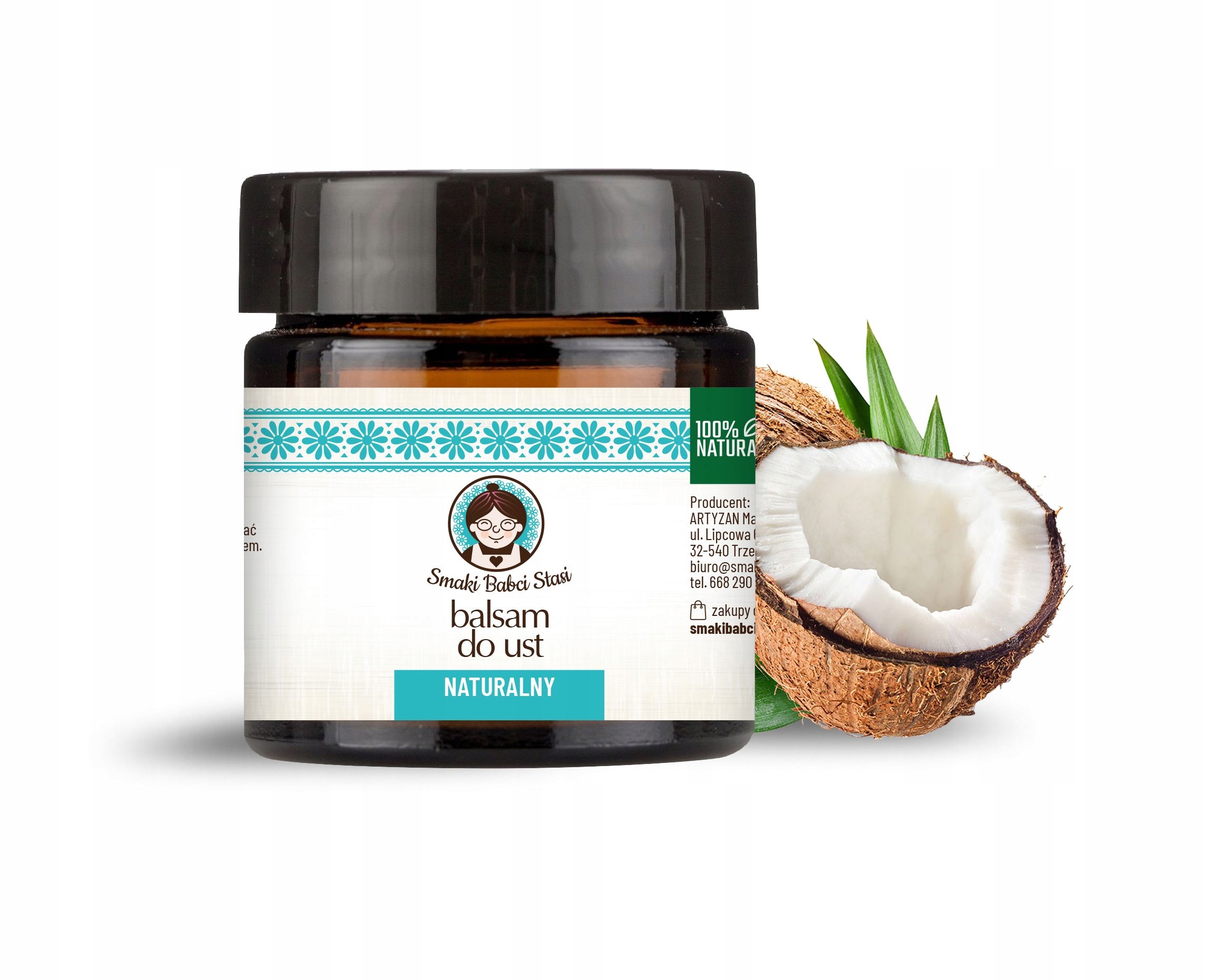 Balsam do ust 50ml Naturalny z woskiem pszczelim