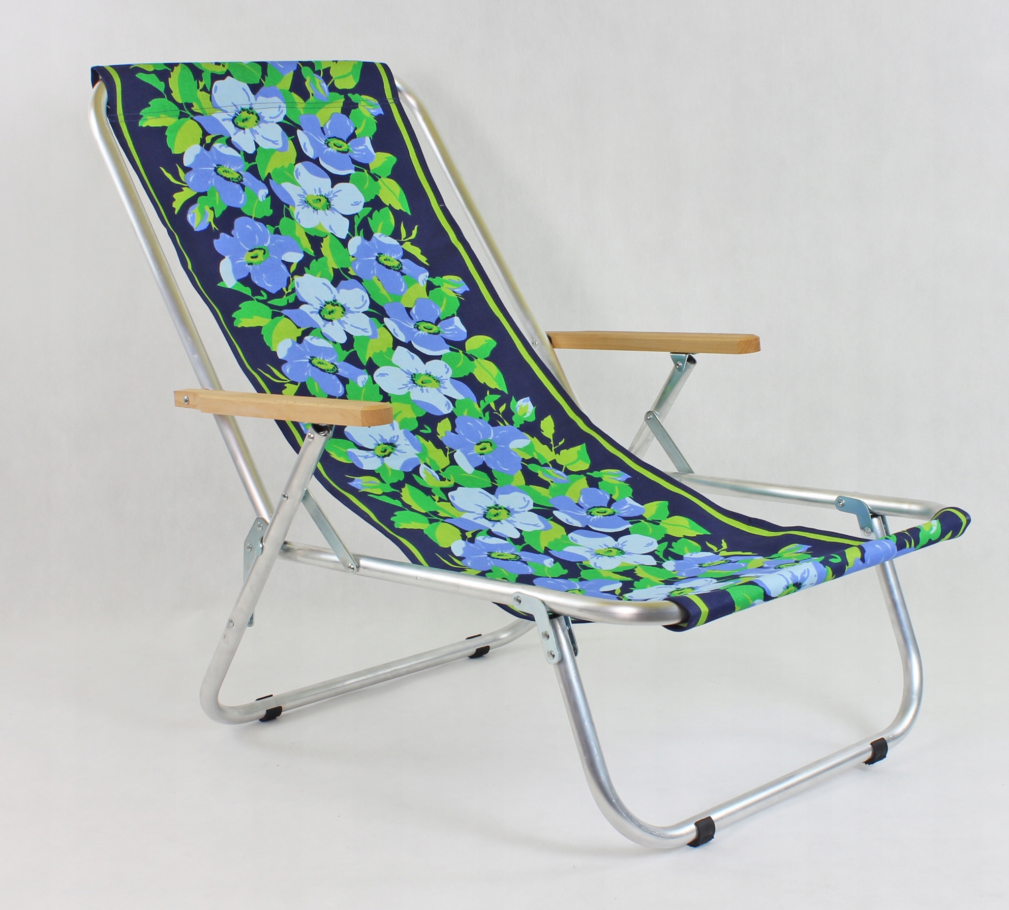 Leżak plażowy składany, aluminiowy, MAX 150 kg Model Tradycyjny