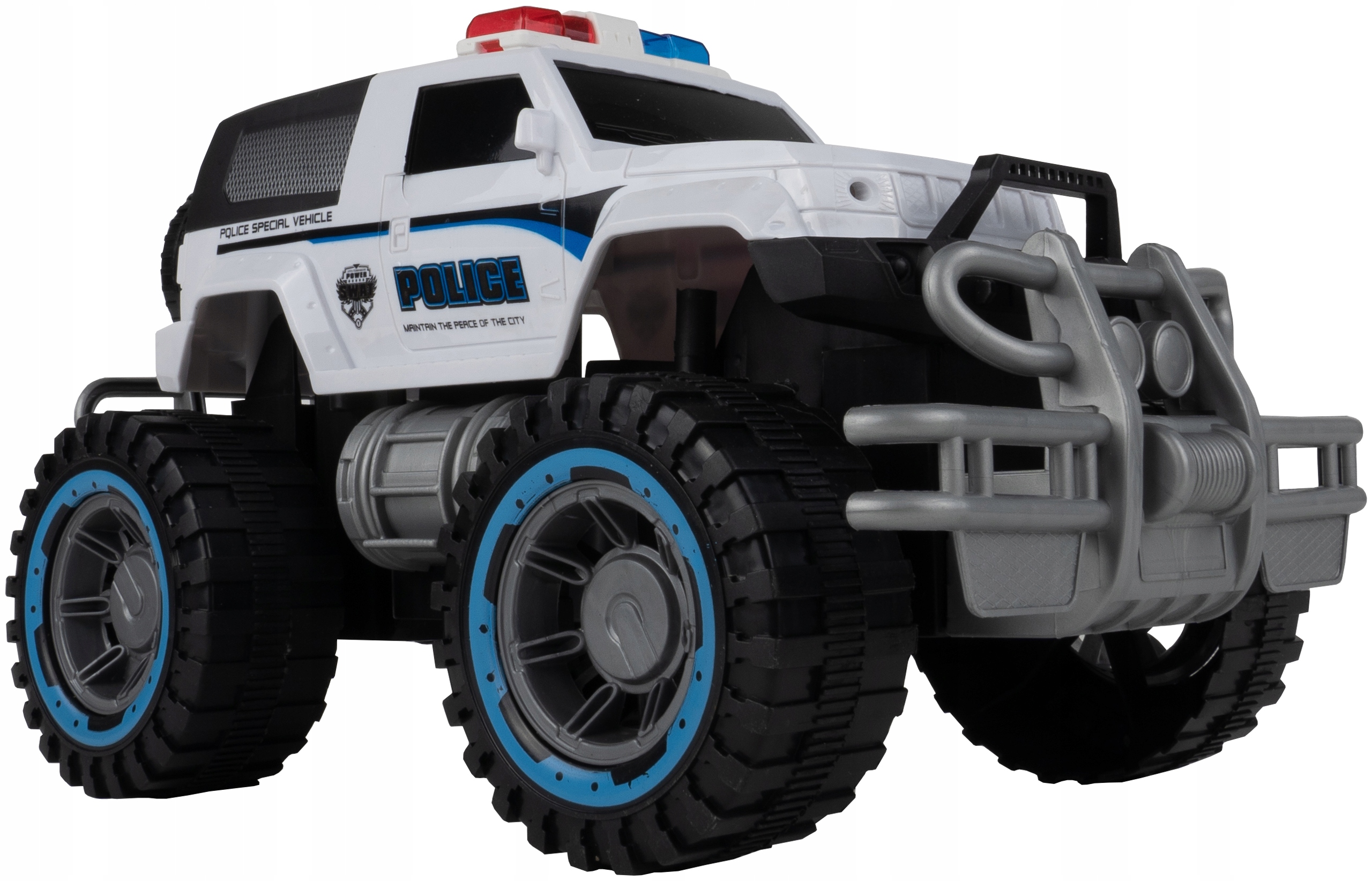 SAMOCHÓD AUTO MONSTER POLICJA Z NAPĘDEM RADIOWÓZ Stan opakowania oryginalne
