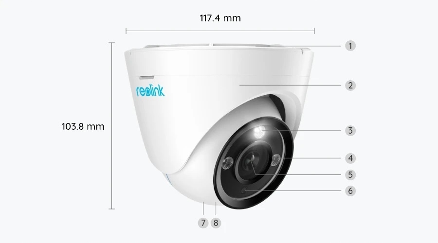 Reolink RLC-833A Przetwornik obrazu -1/2,8 CMOS Sensor