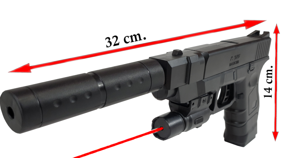Pistolet Na Kulki 6mm. Glock 18 Policyjny Z Leserem Tomdorix