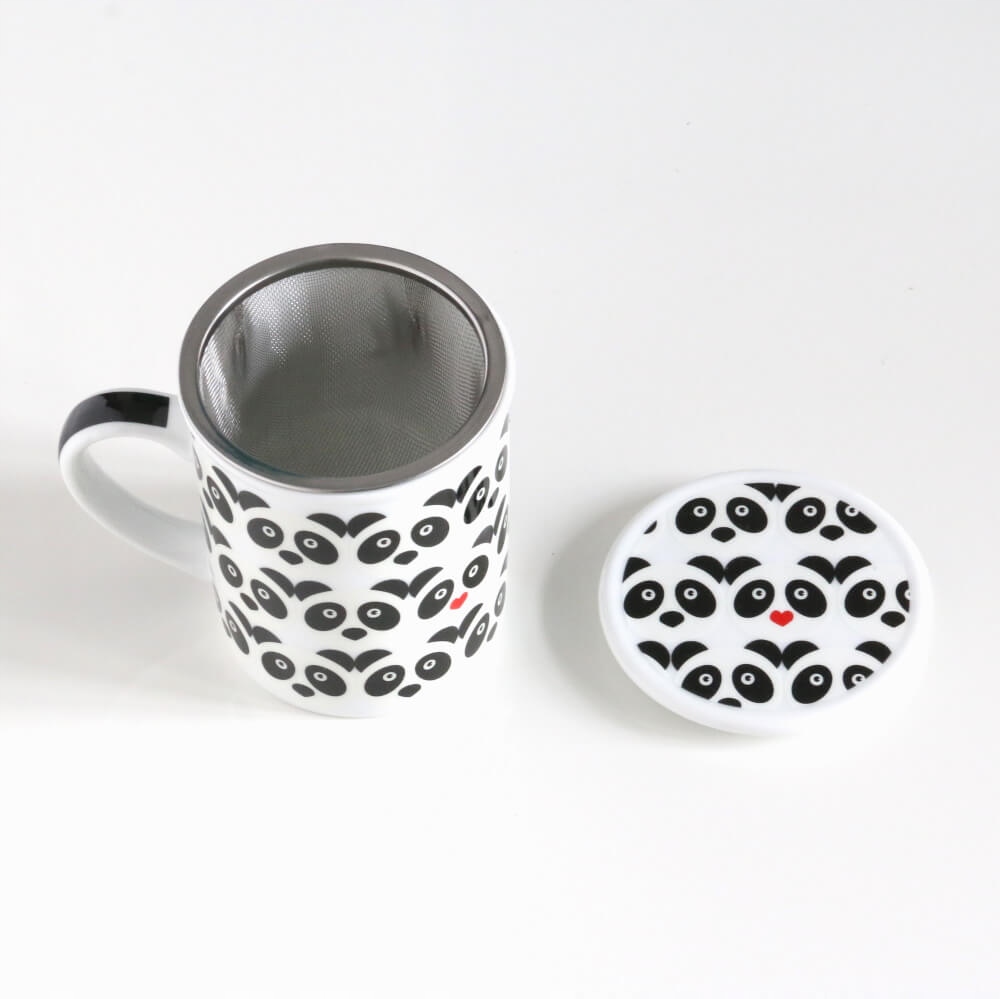 Kubek panda love z zaparzaczem upominek walentynki Pojemność 250 ml