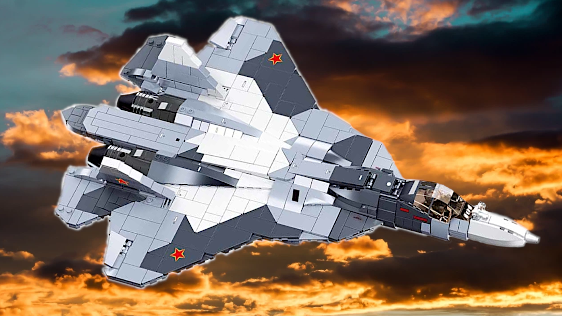 Klocki Samolot Mysliwiec SU57 SU27 FLANKER Odrzutowiec TOMDORIX