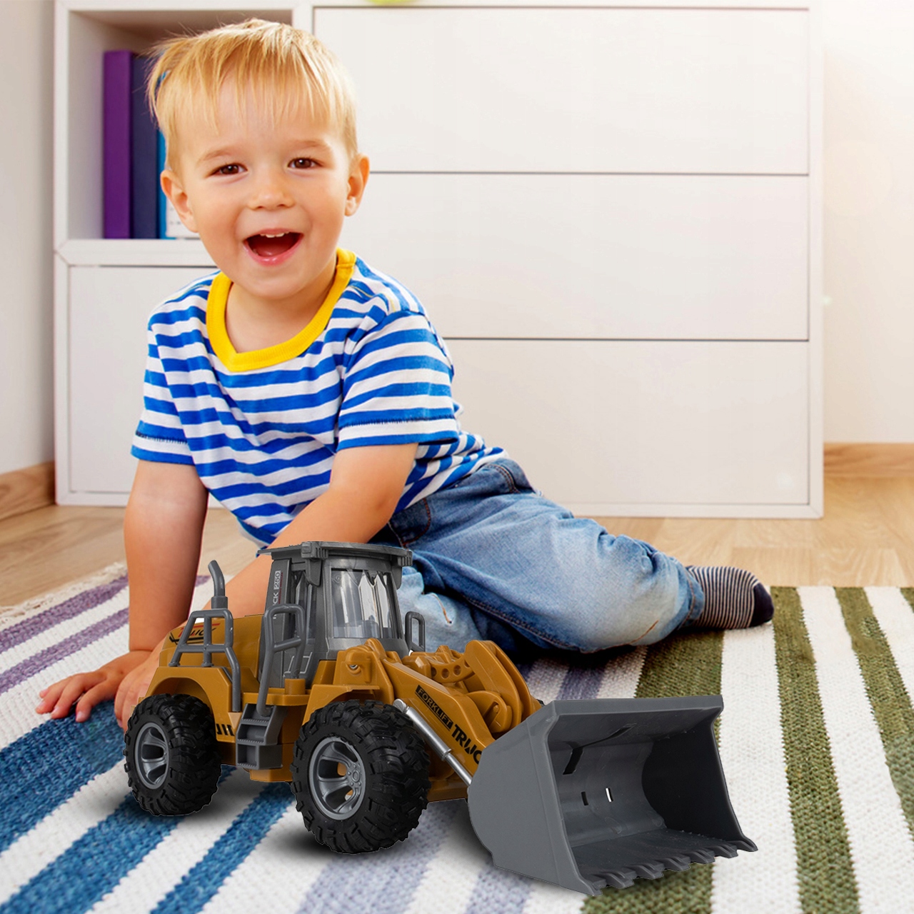 AUTO POJAZD Z NAPEDEM ŁADOWARKA1:48 KOPARKA Szerokość produktu 9 cm