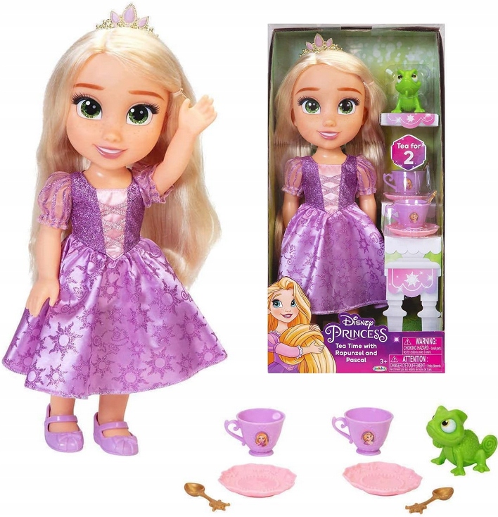 DUŻA LALKA KSIĘŻNICZKA ROSZPUNKA DISNEY CZAS NA HERBATKĘ