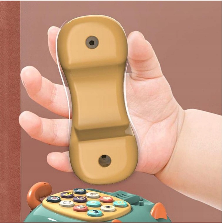 Telefon kotek jeździk dźwięk światło gryzak 9058Z Głębokość produktu 15.5 cm