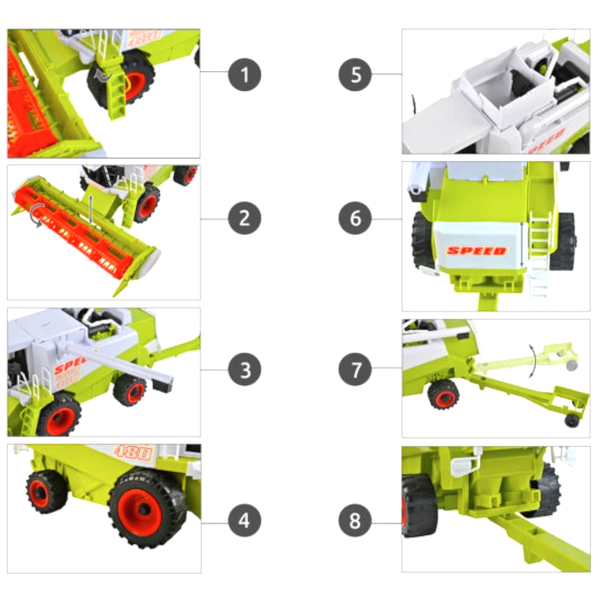 Duży Kombajn Zbożowy BIZON Zabawka Traktor z Napędem TOMDORIX