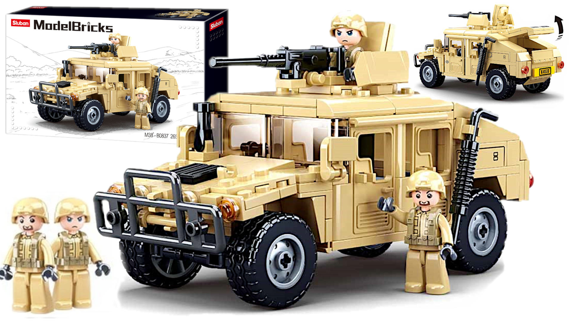 Klocki Jeep HAMER Hummer H2 Wojsko Armia TOMDORIX