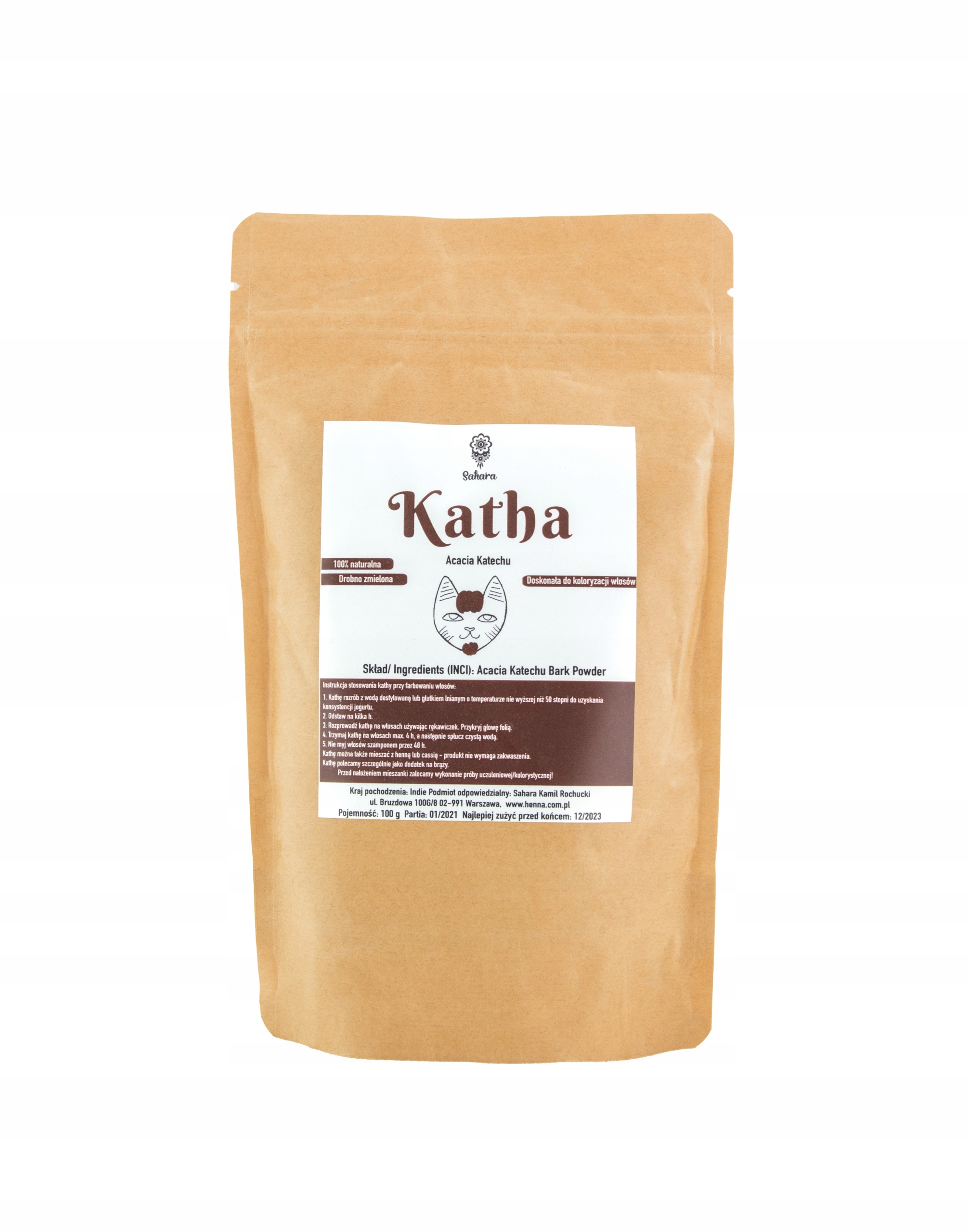 Sahara Henna Katha 100g – pielęgnacja włosów