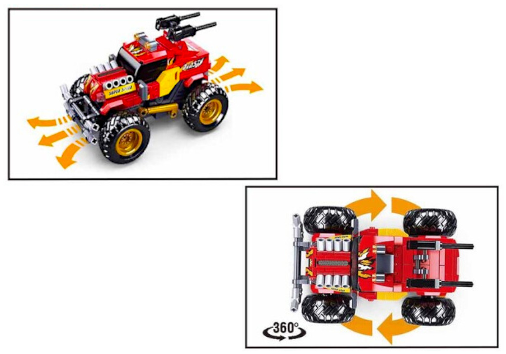 Klocki JEEP RC Zdalnie Sterowany Pilot +Dyski Tomdorix