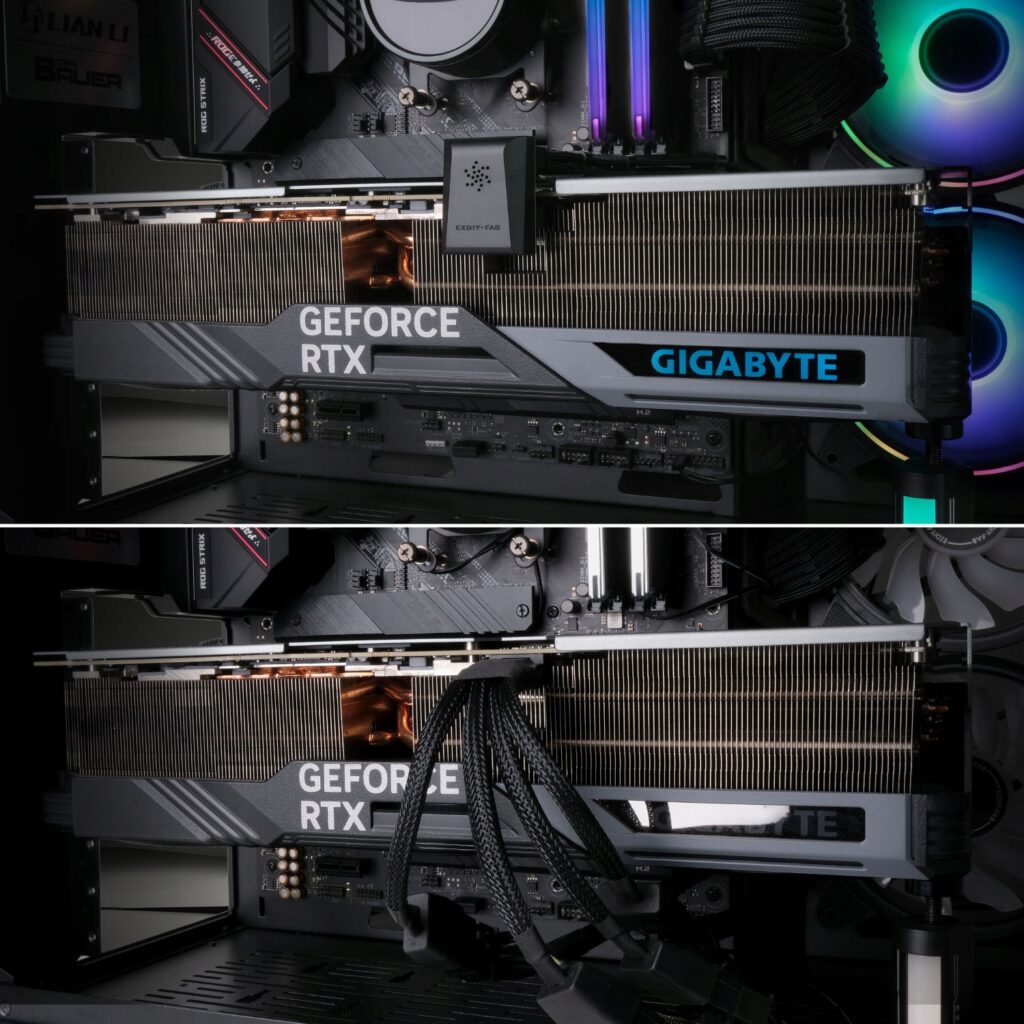 Adapter złączka do karty graficznej GPU 12VHPWR 12+4 PIN STD 180 Stopni Czarna VGA PCIe Ezdiy-Fab pozbądź się plątaniny przewodów kabli