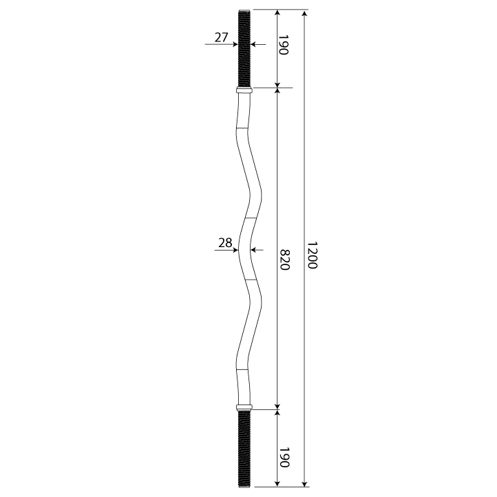rysunek techniczny gryf mocno łamany