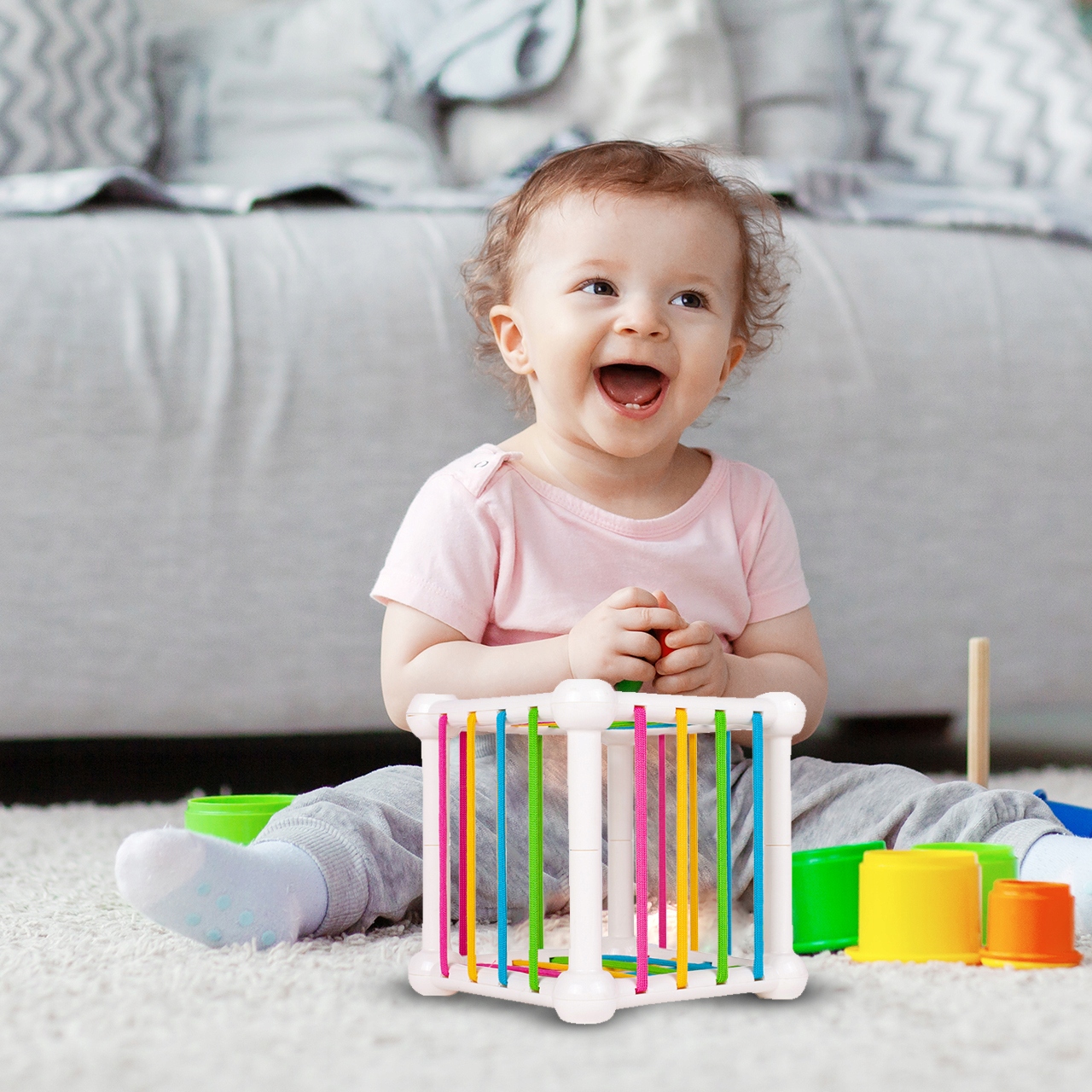 KLOCKI KSZTAŁTY SENSORYCZNE ZABAWA ZRĘCZNOŚCIOWA Waga produktu z opakowaniem jednostkowym 0.333 kg