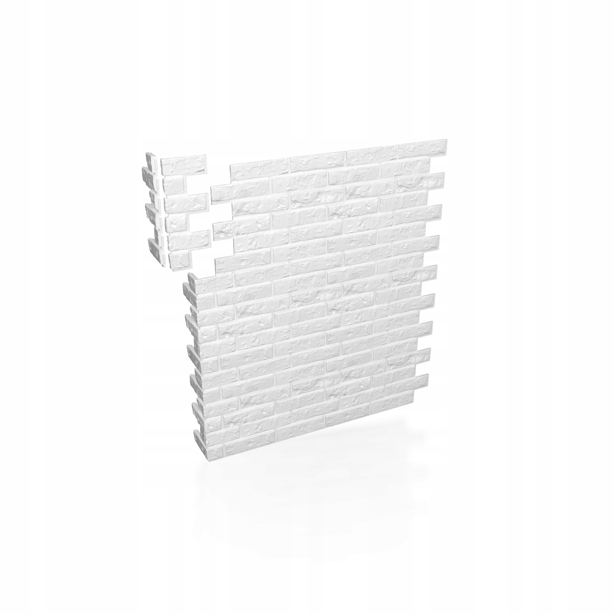 Styropianowy panel Stara cegła 3D - narożnik zew. Struktura efekt 3D