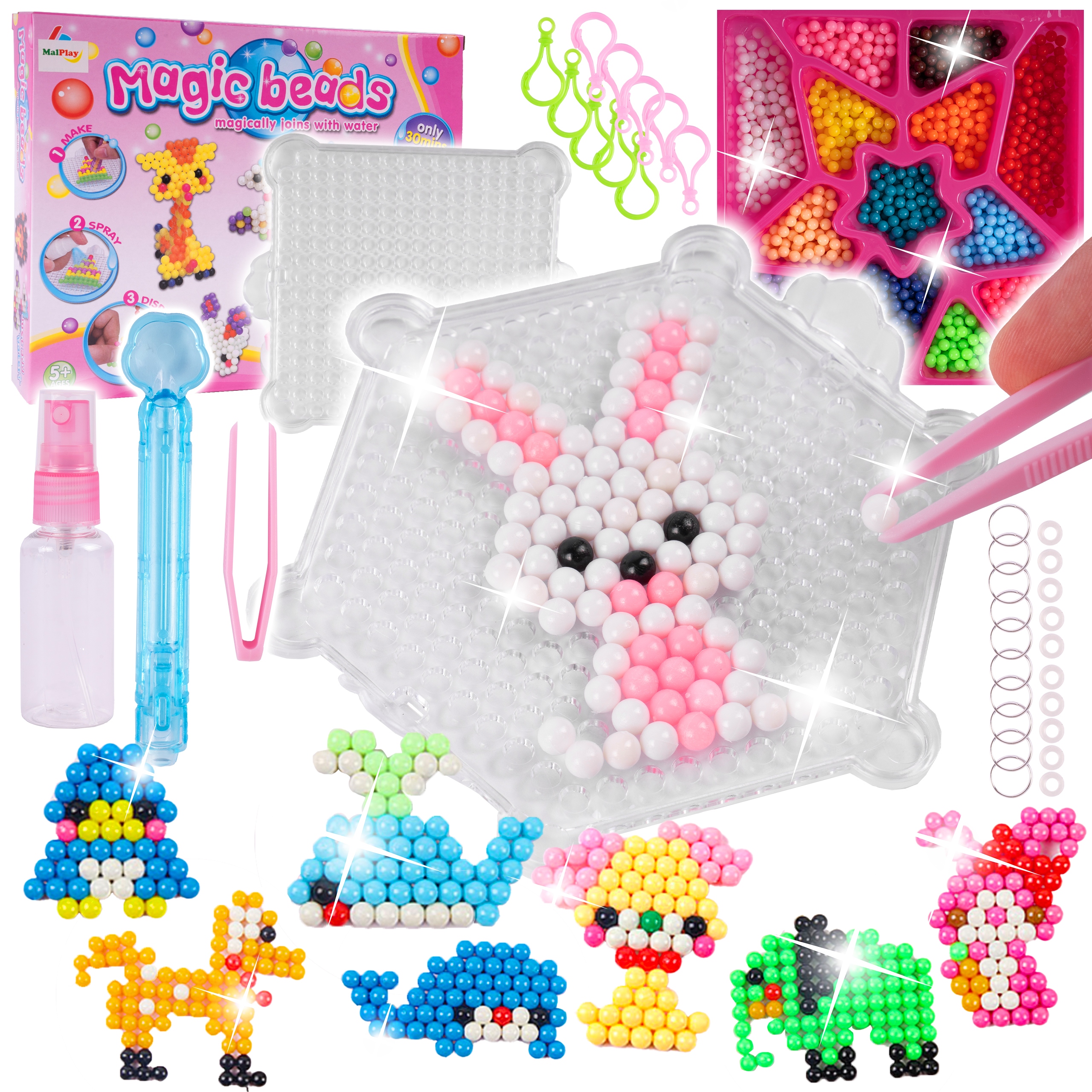 KORALIKI KULKI WODNE MAGIC BEADS 1400el + WZORY