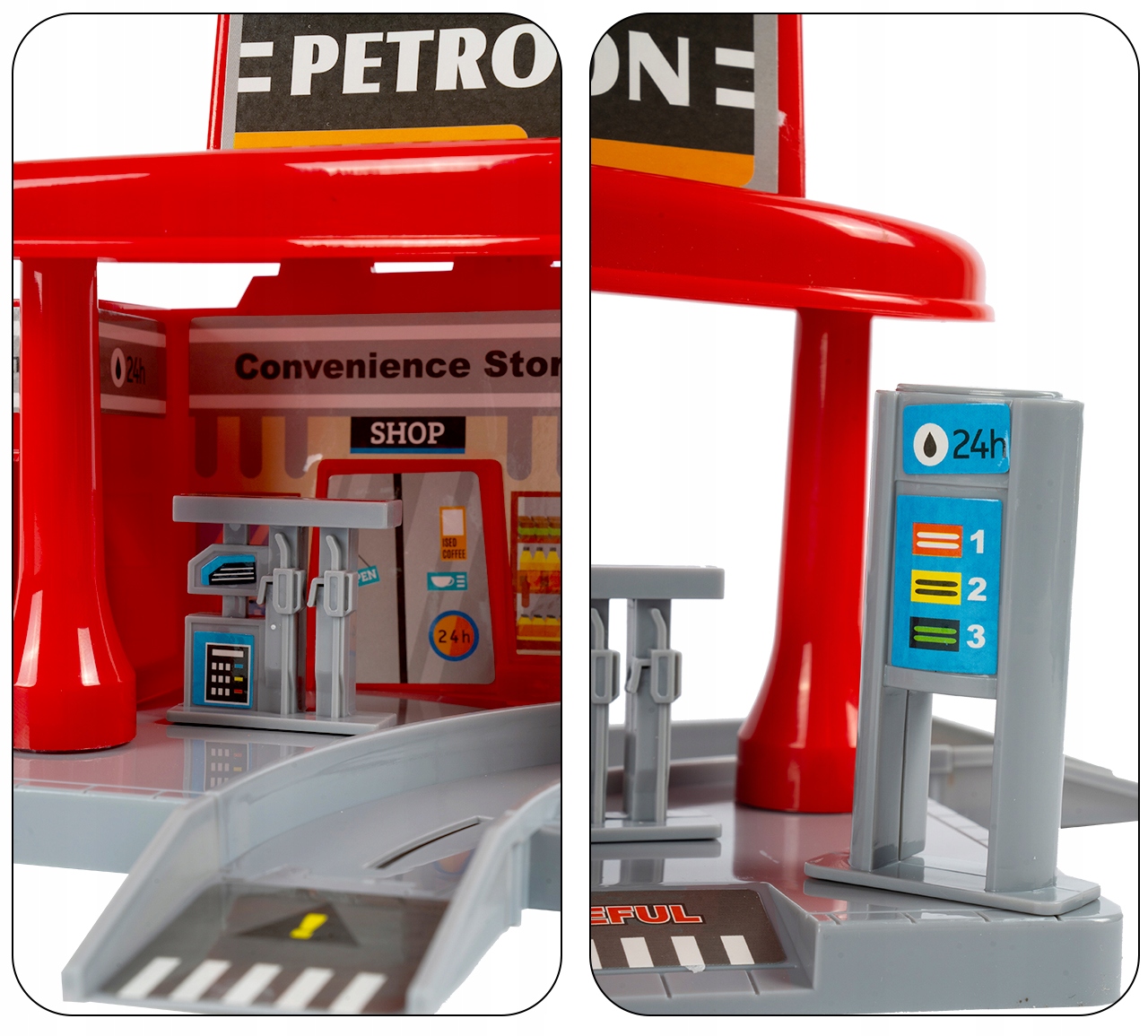 STACJA PALIW BENZYNOWA PARKING GARAŻ 4 AUTKA ZABAWKA DLA CHŁOPCA Stan opakowania oryginalne