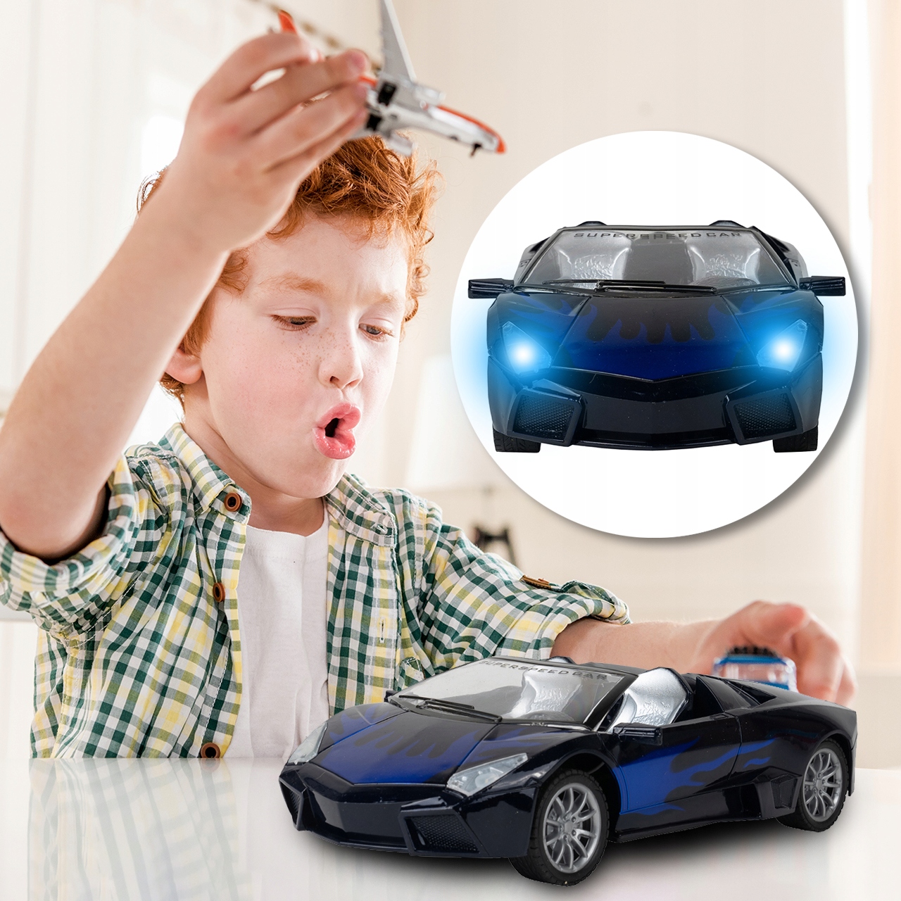SAMOCHÓD SPORTOWY RC CABRIOLET ZDALNIE STEROWANY Baterie 6xAA