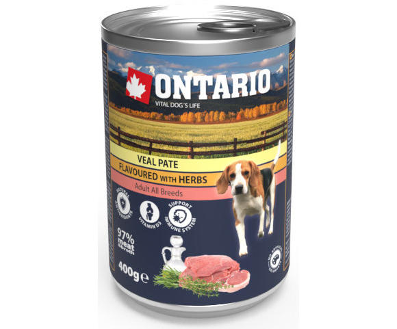 ONTARIO PATE KARMA DLA PSA cielęcina w ziołach