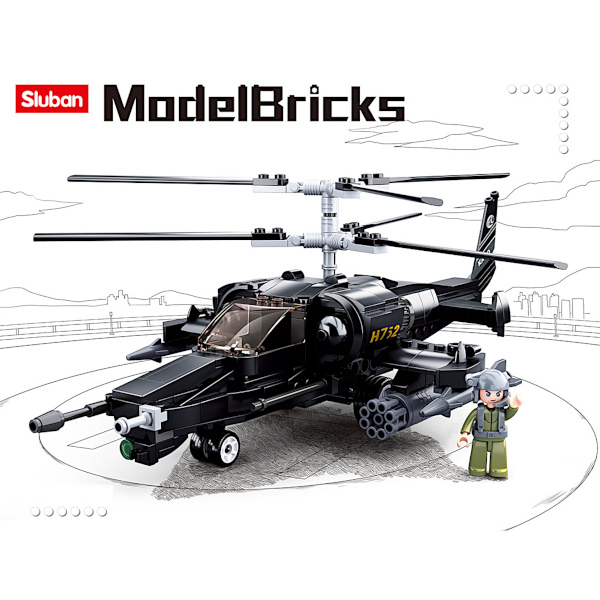 Klocki Helikopter K-50 Śmigłowiec Szturmowy Wojsko, Armia