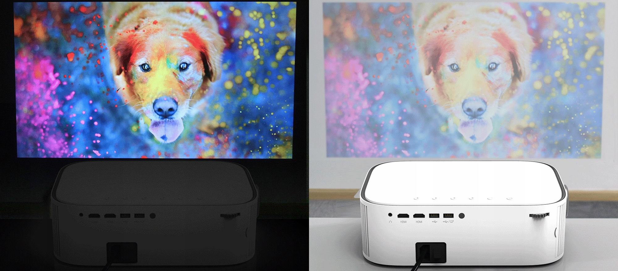 Ciesz się wyraźnym i jasnym obrazem w zaciemnionym pomieszczeniu