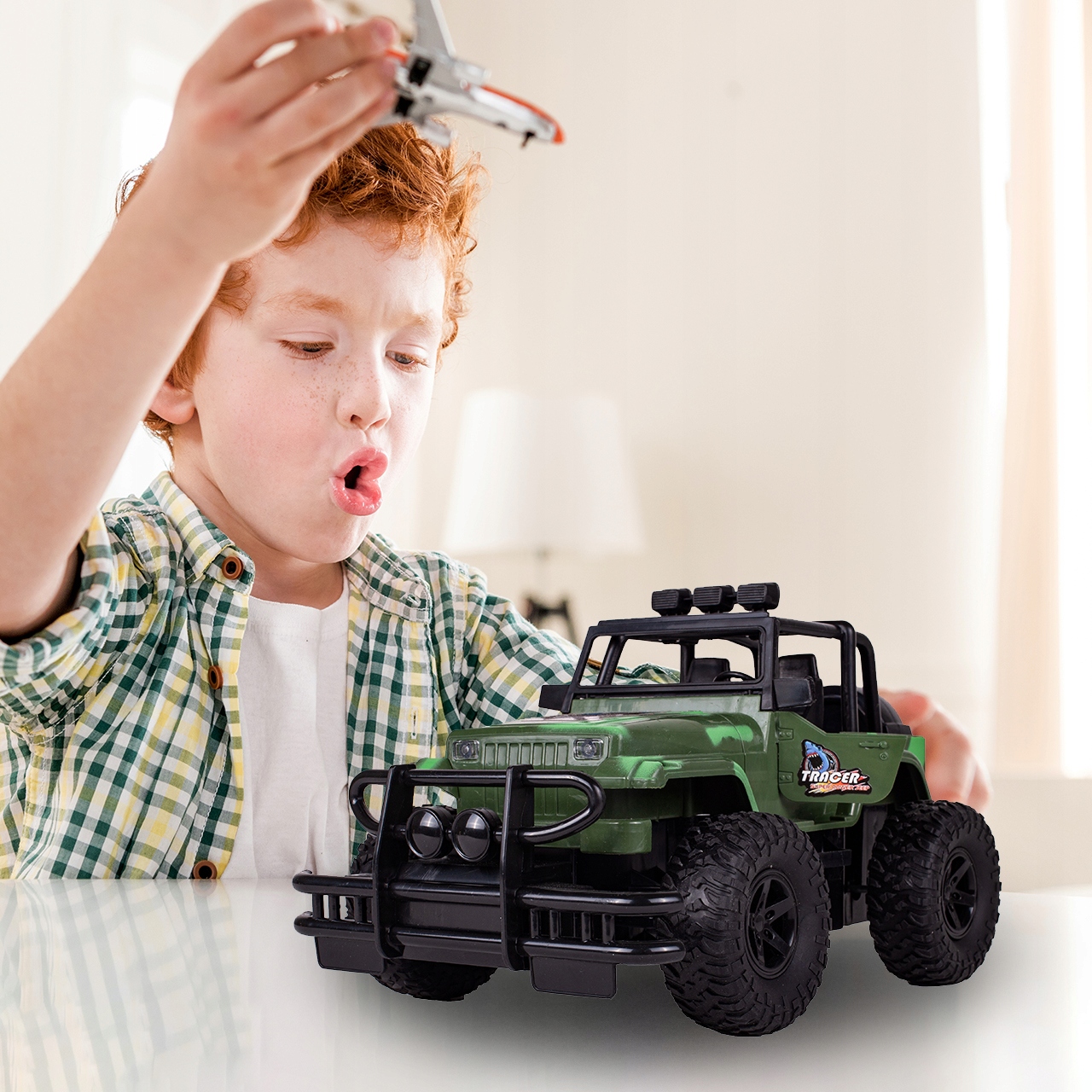 AUTO TERENOWE JEEP ZDALNIE STEROWANE 1:15 SAMOCHÓD Zasięg pilota 40 m