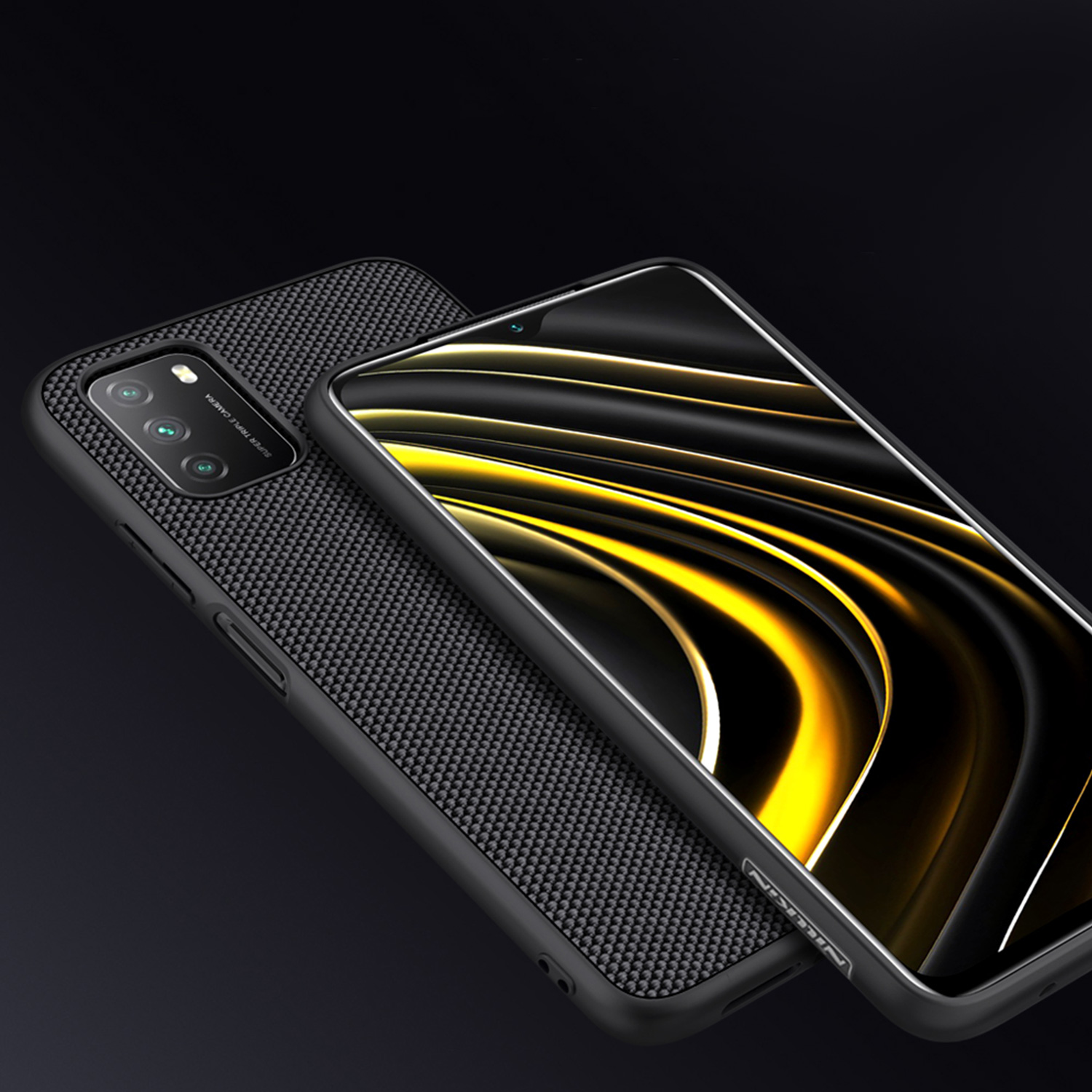 Etui Nillkin Textured dla Xiaomi Poco M3 - Etui idealnie leży w dłoni