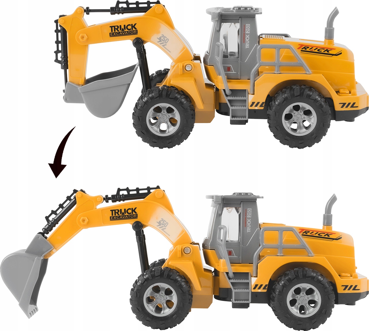 KOPARKA ZDALNIE STEROWANA RC Z RUCHOMĄ ŁYCHĄ Wysokość produktu 9.5 cm