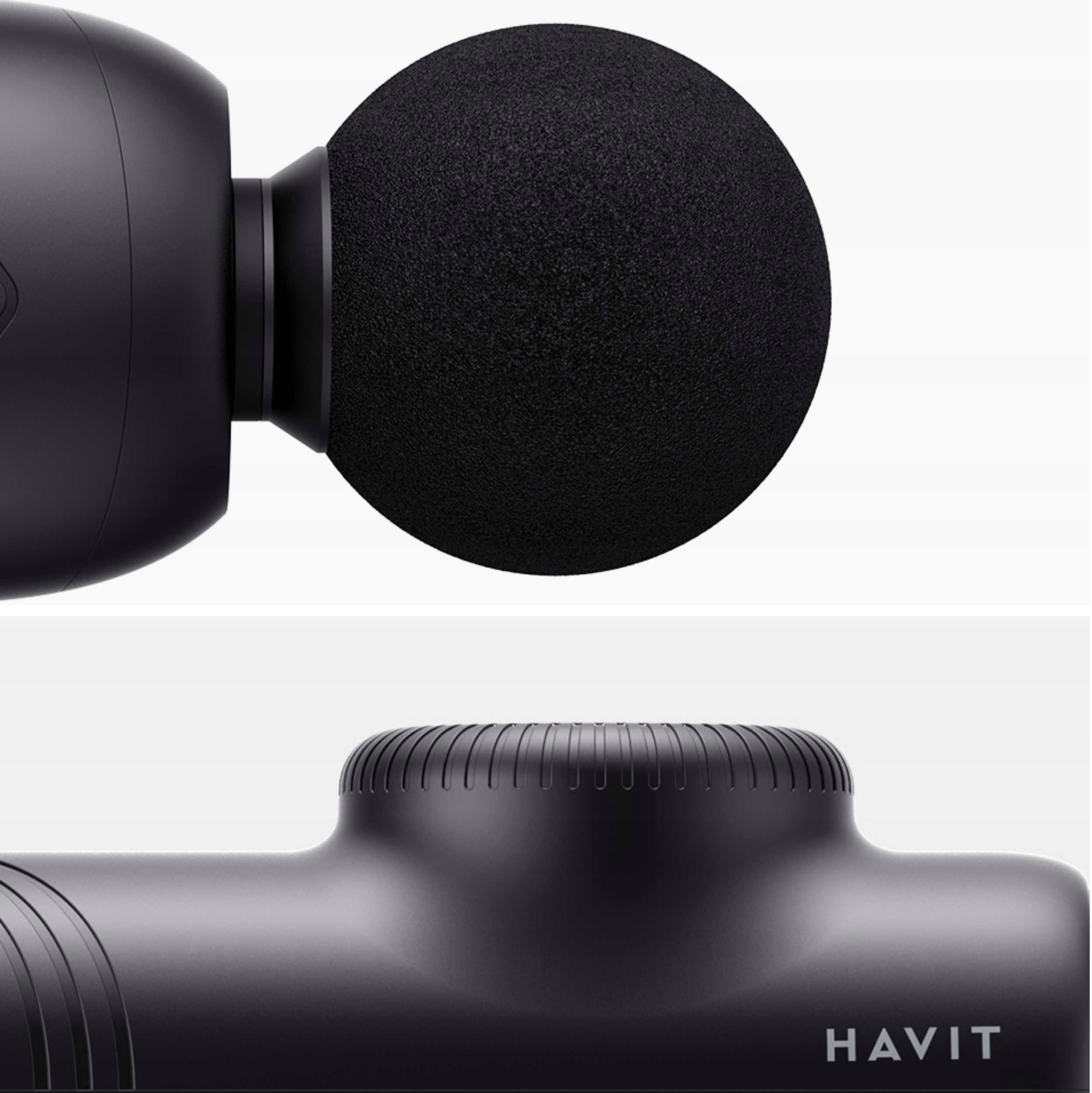 HAVIT ręczny masażer do ciała typu gun końcówki Kolor dominujący czarny