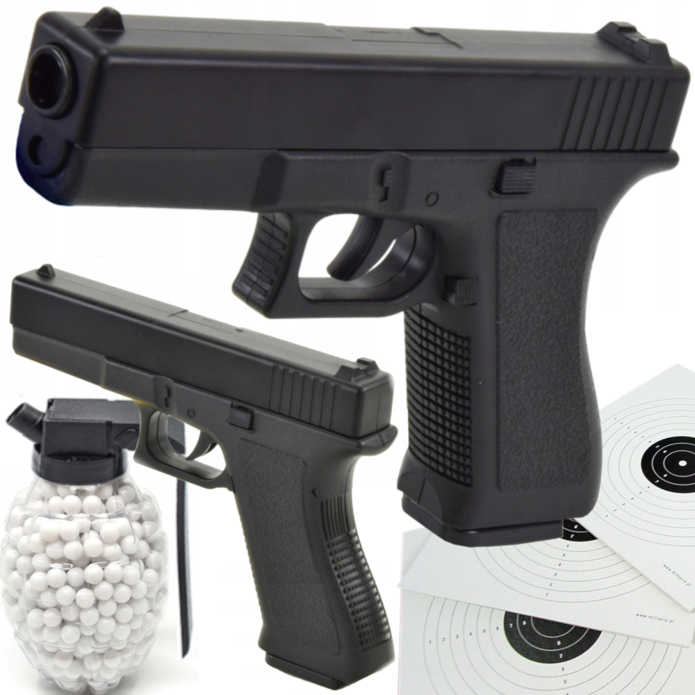 Policyjny Pistolet Na Kulki GLOCK 17 Replika Air Soft Gun TOMDORIX
