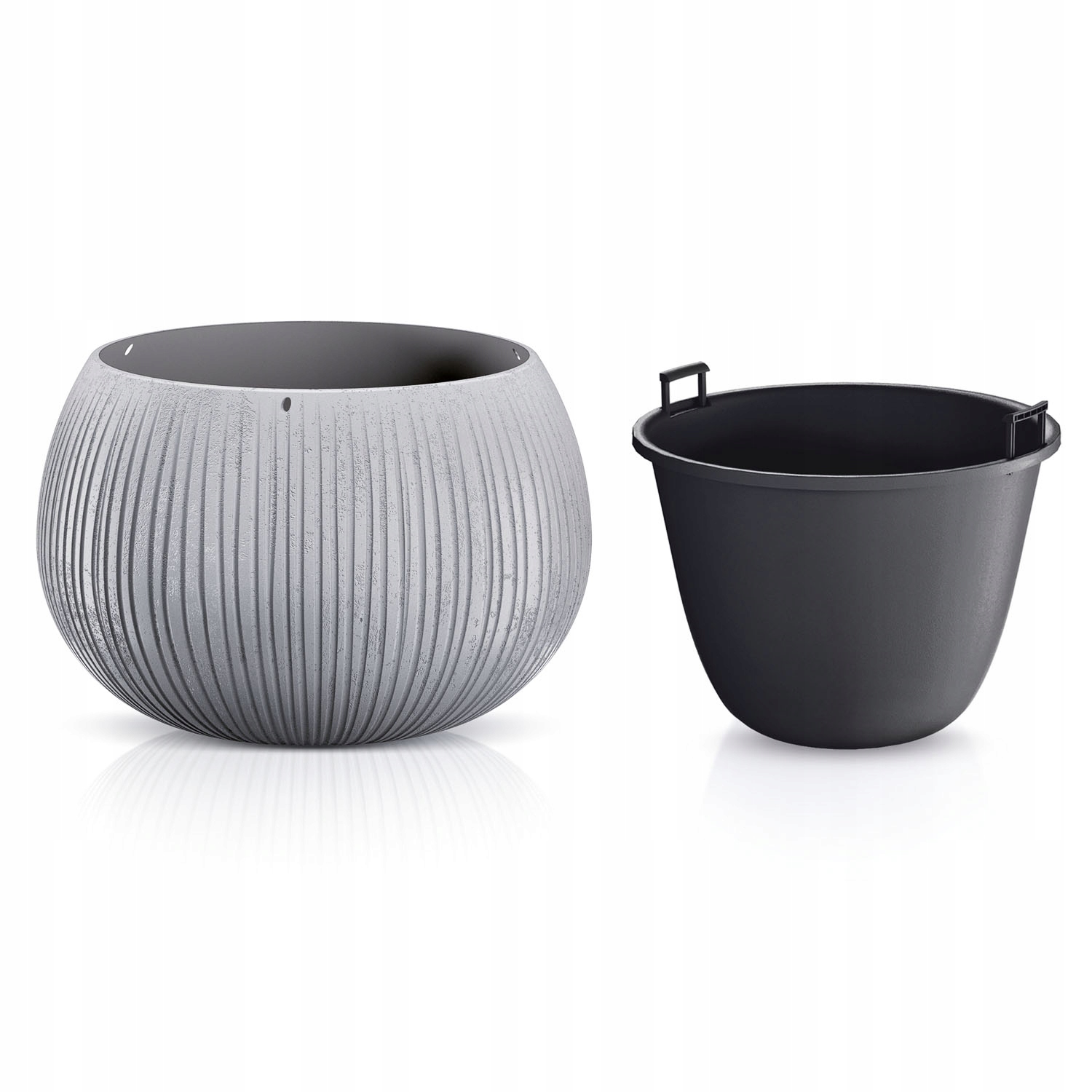 Donica Bowl Kula Beton DKB370 240 150 Zestaw 3w1 Kształt Okrągły