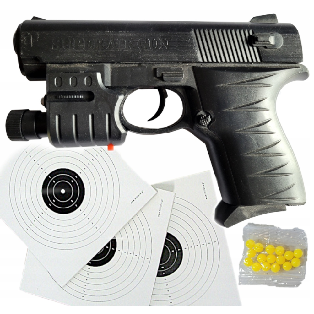 Pistolet Na Kulki z Laserem i Niebieską Latarką TOMDORIX