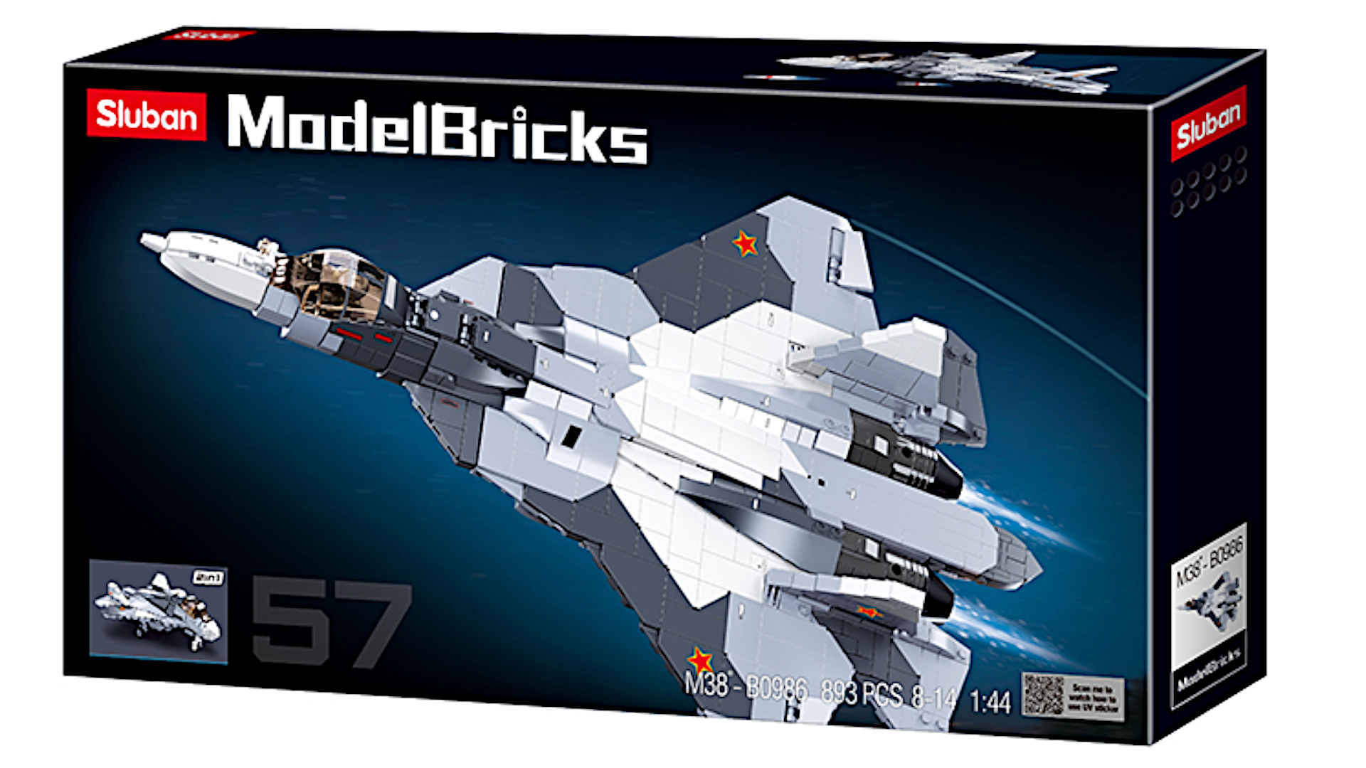 Klocki Samolot Mysliwiec SU57 SU27 FLANKER Odrzutowiec TOMDORIX