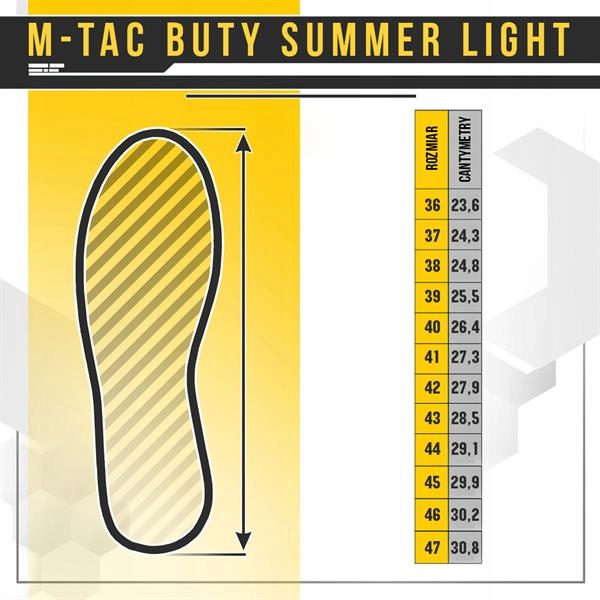 buty trekkingowe Black Summer Light M-tac 47 Płeć nie dotyczy