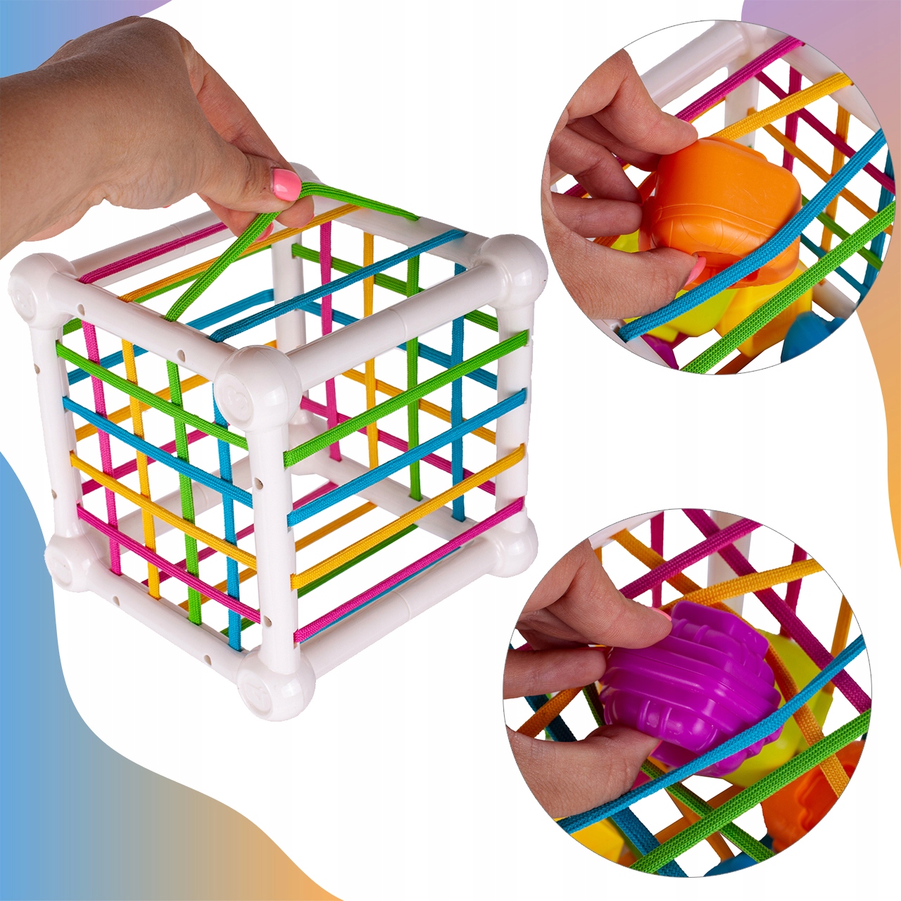 KLOCKI KSZTAŁTY SENSORYCZNE ZABAWA ZRĘCZNOŚCIOWA Wysokość produktu 14.5 cm