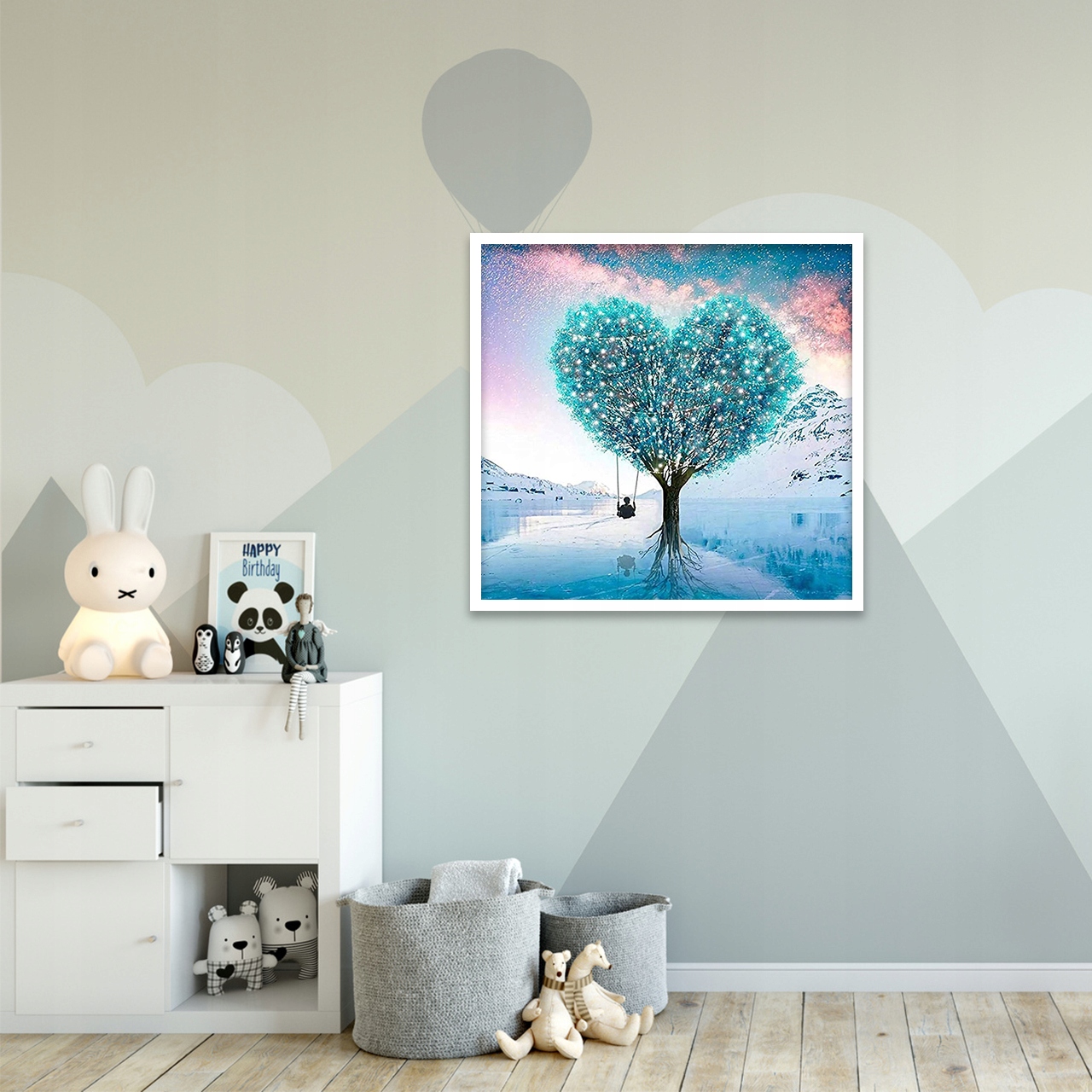 DIAMOND PAINTING HAFT DIAMENTOWY DRZEWO 30X30CM Marka Inna