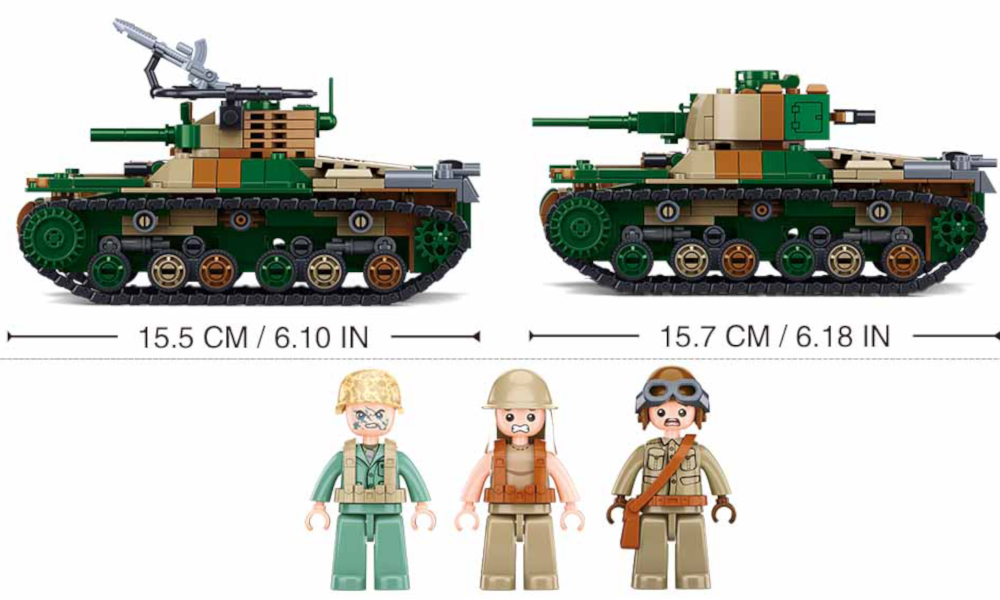 Klocki CZOŁG Typ 97 2w1op. Wojsko Armia komp. Lego Tomdorix