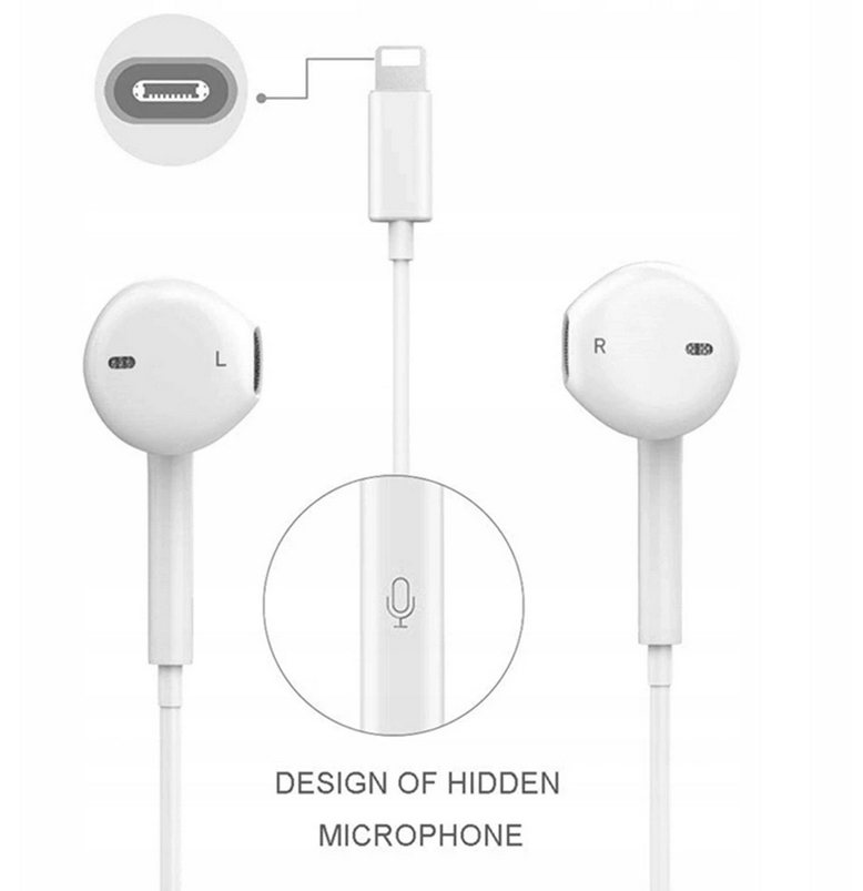 Słuchawki przewodowe do Apple iPhone Lightning Model AirrPOD