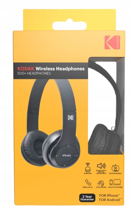 Słuchawki Nauszne Składane Bluetooth Kodak 500+ – Doskonałe połączenie wygody i technologii