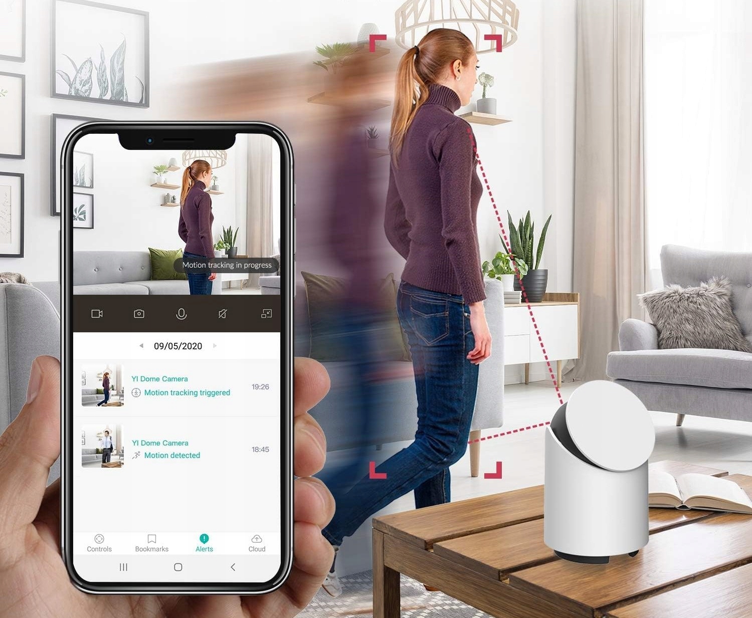 Kamera IP wewnętrzna Xiaoyi YI Dome U 2K WIFI IR Waga produktu z opakowaniem jednostkowym 0.402 kg