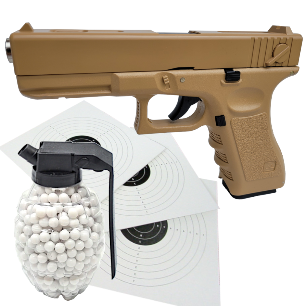 Glock 17 Replika ASG Pistolet Na Kulki+Granat+Tarcze Tomdorix