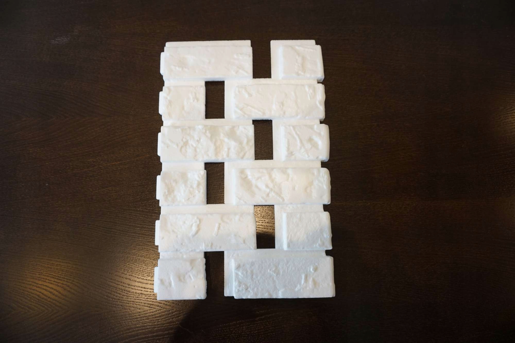 Styropianowy panel Stara cegła 3D - narożnik zew. Gama kolorystyczna biel