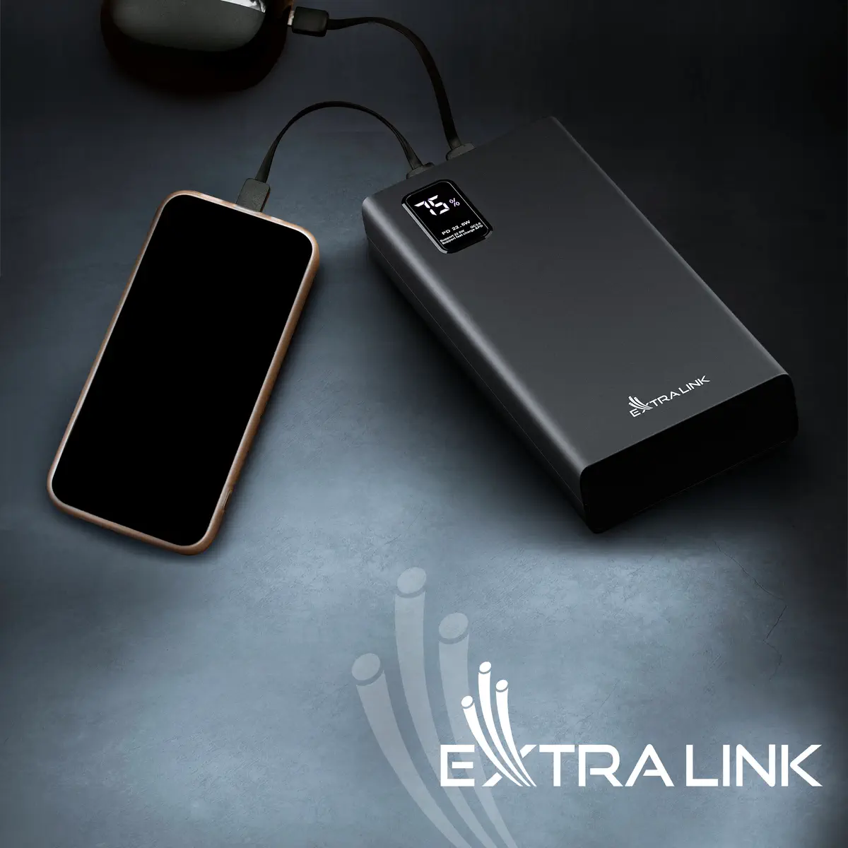 EXTRALINK EPB-068 20000MAH FAST CHARGING POWER BANK BLACK