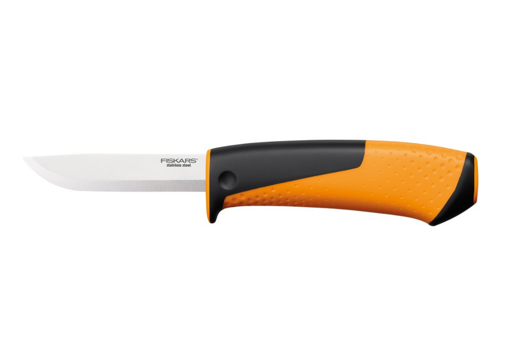 Zestaw: siekiera rozłupująca Fiskars X21 (L) duża z nożem uniwersalnym z wbudowaną ostrzałką
