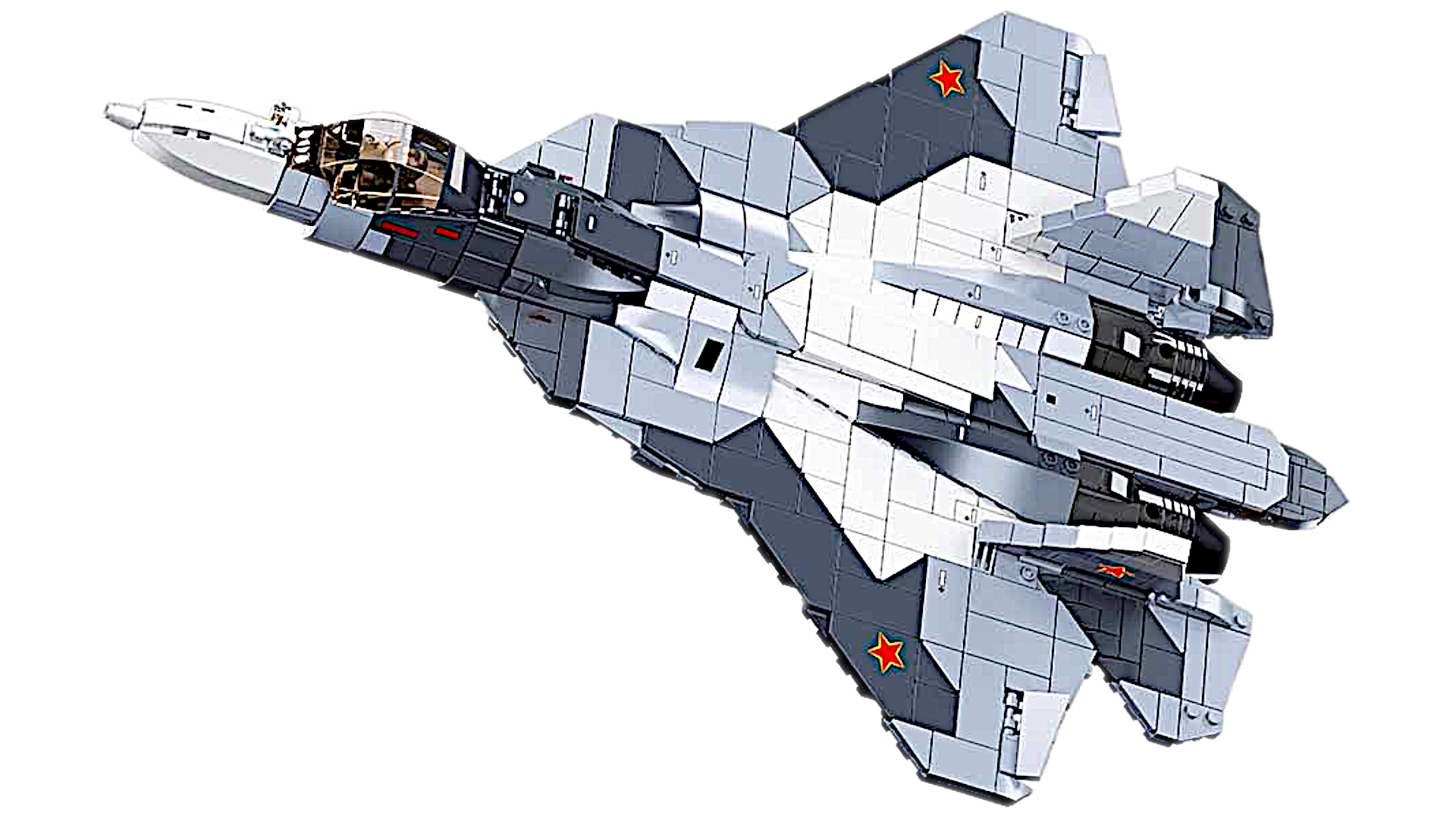 Klocki Samolot Mysliwiec SU57 SU27 FLANKER Odrzutowiec TOMDORIX